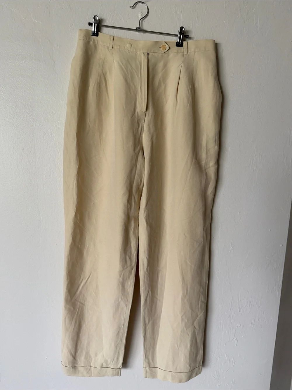Talbots Cream Straight-Leg Chinos